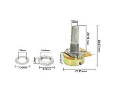 POTENCIOMETRO LOGARITMO 10K 20MM