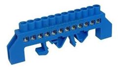 BARRAMENTO NEUTRO AZUL DIN C/08 BORNES