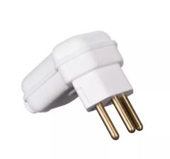PLUGUE 2P+T 10A MACHO BR 90 GRAUS