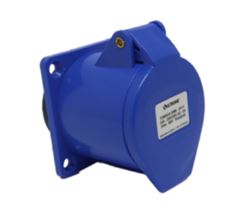 TOMADA INDUS. EMB 2P+T 16A AZ 6H IP44