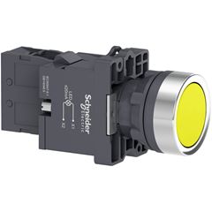 BOTAO 22MM PLASTICO ILUMI. LED 220VAC AM