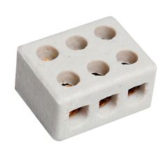 CONECTOR DE PORCELANA 6MM 3 POLOS