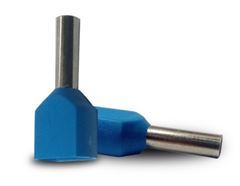 TERMINAL TUBULAR DUPLO 2,5MM AZ 100
