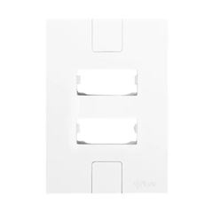 PLUZIE PLACA 4X2 2 POSTOS BRANCO