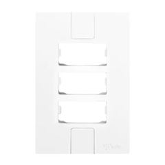 PLUZIE PLACA 4X2 3 POSTOS BRANCO