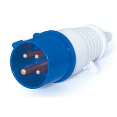 PLUGUE INDUS. 3P+T 16A AZ 9H IP44