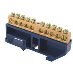 BARRAMENTO NEUTRO AZUL DIN C/10 BORNES 