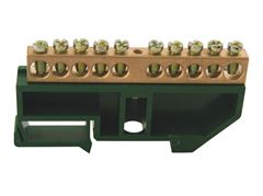 BARRAMENTO TERRA VERDE DIN C/10 BORNES