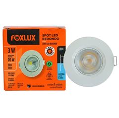 SPOT LED 3W REDONDO 6500K BIVOLT