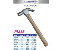 MARTELO UNHA MADEIRA 25MM 667G