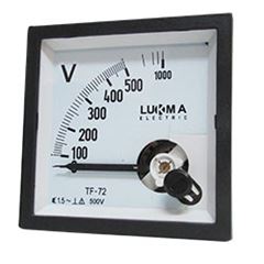 VOLTIMETRO ANALOGICO 72X72 500V