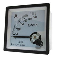 AMPERIMETRO ANALOGICO 72X72 250/5A
