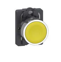 BOTAO 22MM PLASTICO 1NA AMARELO