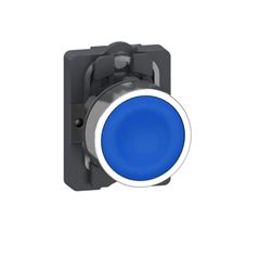 BOTAO 22MM PLASTICO A IMPULSO AZ 1NA