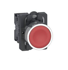 BOTAO 22MM PLASTICO 1NF VERMELHO