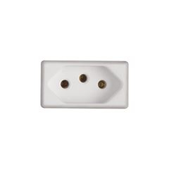 TOMADA 2P+T  10A / 250V BRANCO