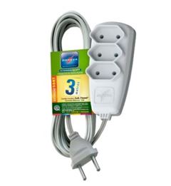 EXTENSAO 3M 3 X 2P 10A
