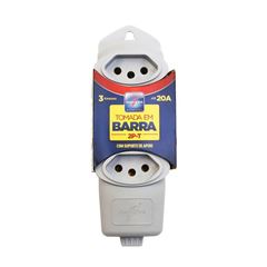 TOMADA EM BARRA 3 X 2P+T 20A PR