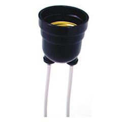 BOCAL C/ RABIXO PLASTICO E27 PRETO