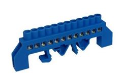 BARRAMENTO NEUTRO AZUL DIN C/10 BORNES 