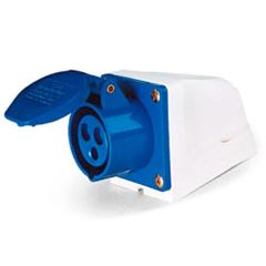 TOMADA INDUS. 2P+T 32A AZU 6H IP44