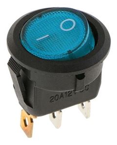 BOTAO PLASTICO SINALIZADO AZUL ON/OFF 