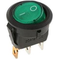 BOTAO PLASTICO SINALIZADO VERDE ON/OFF 