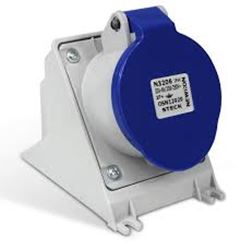 TOMADA INDUS. 2P+T 63A AZ 9H IP65