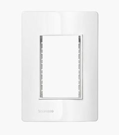 PLACA 4X2 3 POSTOS + SUPORTE BRANCO