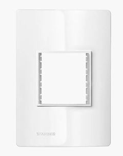 PLACA 4X2 2 POSTOS + SUPORTE BRANCO