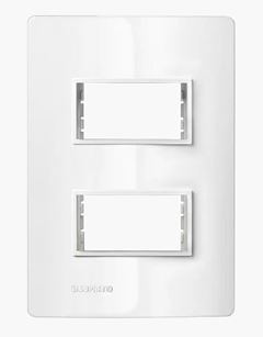 PLACA 4X2 2 POSTOS + SUPORTE BRANCO