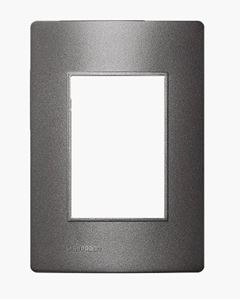 PLACA 4X2 3 POSTOS + SUPORTE CINZA