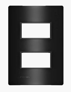 PLACA 4X2 2 POSTO + SUPORTE PRETO